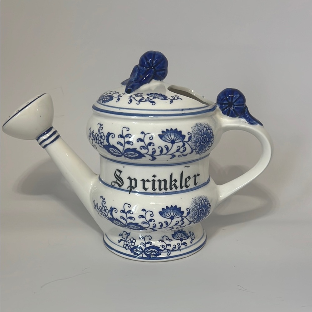 Vintage Blue Onion “Sprinkler” Watering Can by Arnart
